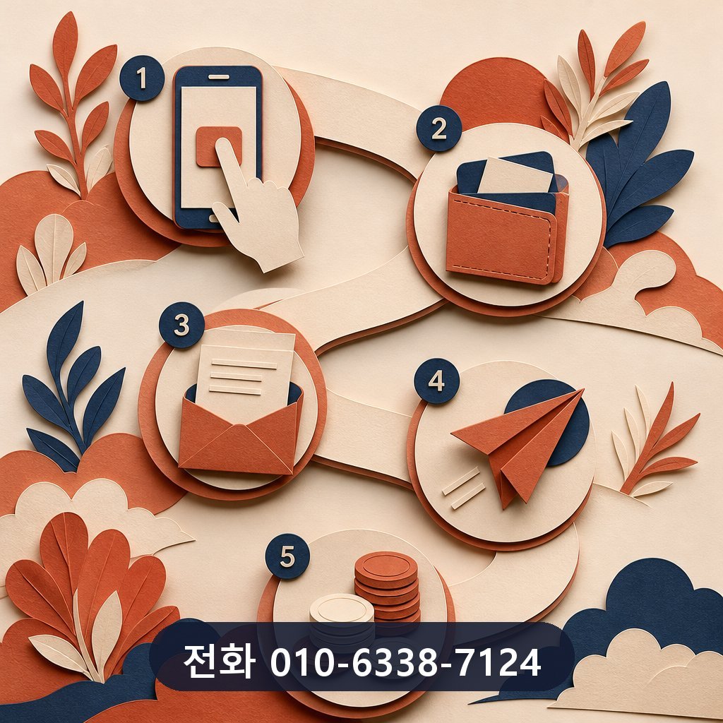 카드깡 안전업체 진행 절차 이미지